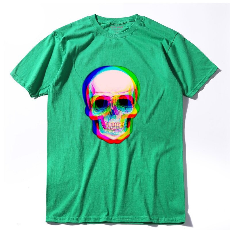 Tshirt tête de mort crâne multicolore
