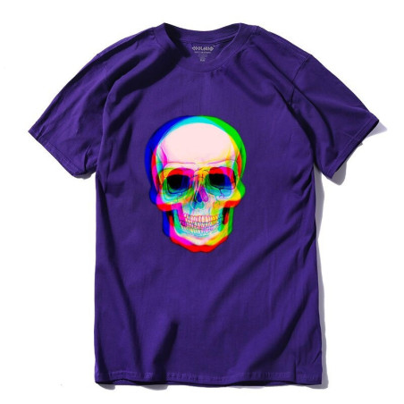 Tshirt tête de mort crâne multicolore