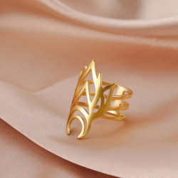 Magnifique bague scarabée design en acier inoxydable - modèle or