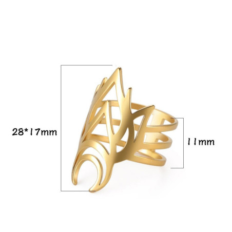Magnifique bague scarabée design en acier inoxydable - modèle or dimensions