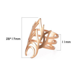 Magnifique bague scarabée design en acier inoxydable - modèle rose dimensions