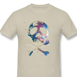 T-shirt de Pirates Manga Tête de Mort à manches courtes et col rond !