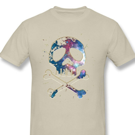 T-shirt de Pirates Manga Tête de Mort à manches courtes et col rond !