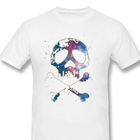 T-shirt de Pirates Manga Tête de Mort à manches courtes et col rond !