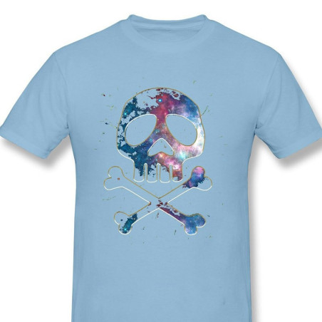 T-shirt de Pirates Manga Tête de Mort à manches courtes et col rond !