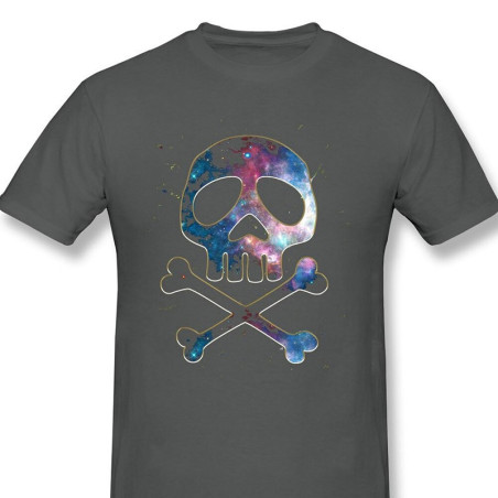T-shirt de Pirates Manga Tête de Mort à manches courtes et col rond !
