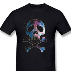 T-shirt de Pirates Manga Tête de Mort à manches courtes et col rond !