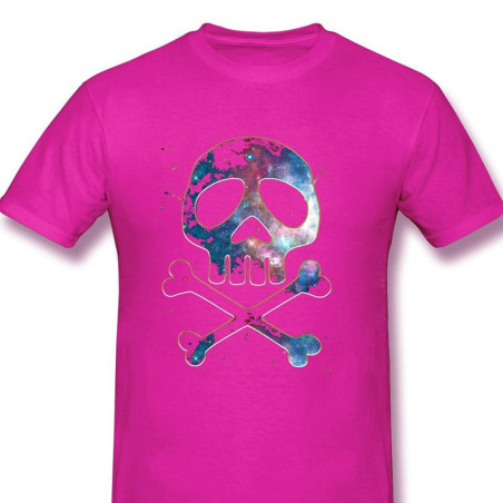 T-shirt de Pirates Manga Tête de Mort à manches courtes et col rond !