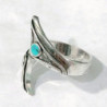 Bague triangulaire Turquoise oeil d'horus pour hommes et femmes vue côté