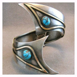 Bague triangulaire Turquoise oeil d'horus pour hommes et femmes