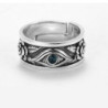 Bague rétro oeil d'horus semi ouverte