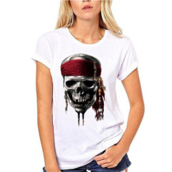T-shirt Pirate Jolly Rogers manches courtes col rond Homme et Femmes!