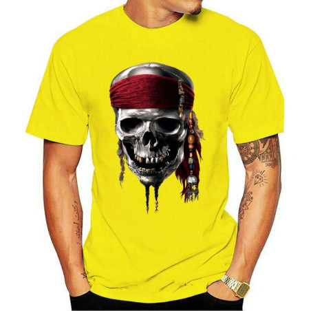 T-shirt Pirate Jolly Rogers manches courtes col rond Homme et Femmes!