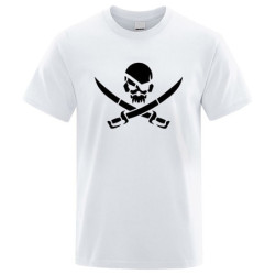 T-shirt de Pirates Logo Jolly rogers à manches courtes et col rond !