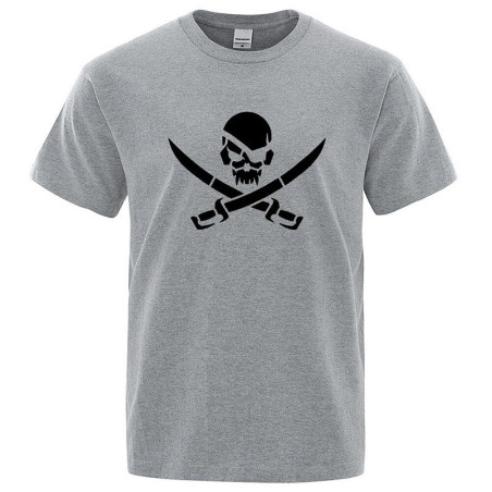 T-shirt de Pirates Logo Jolly rogers à manches courtes et col rond !