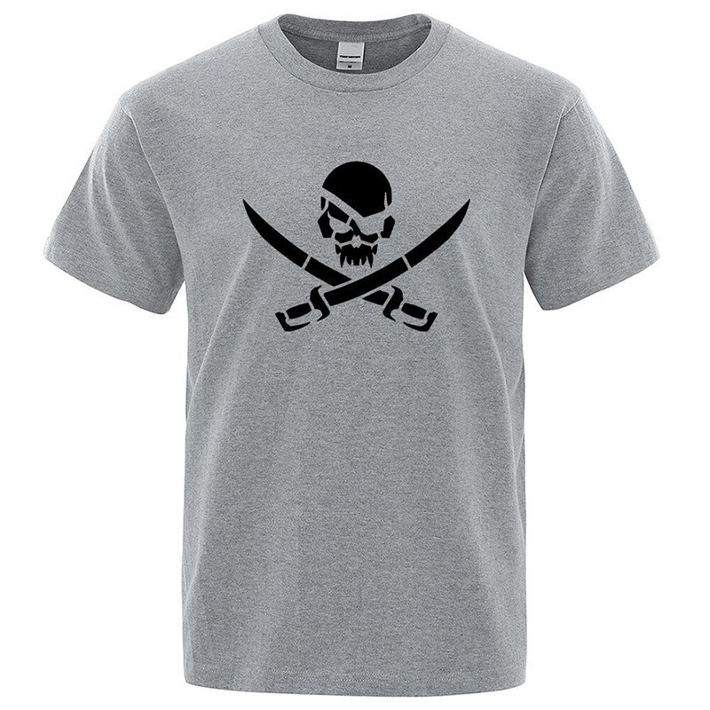 T-shirt de Pirates Logo Jolly rogers à manches courtes et col rond !