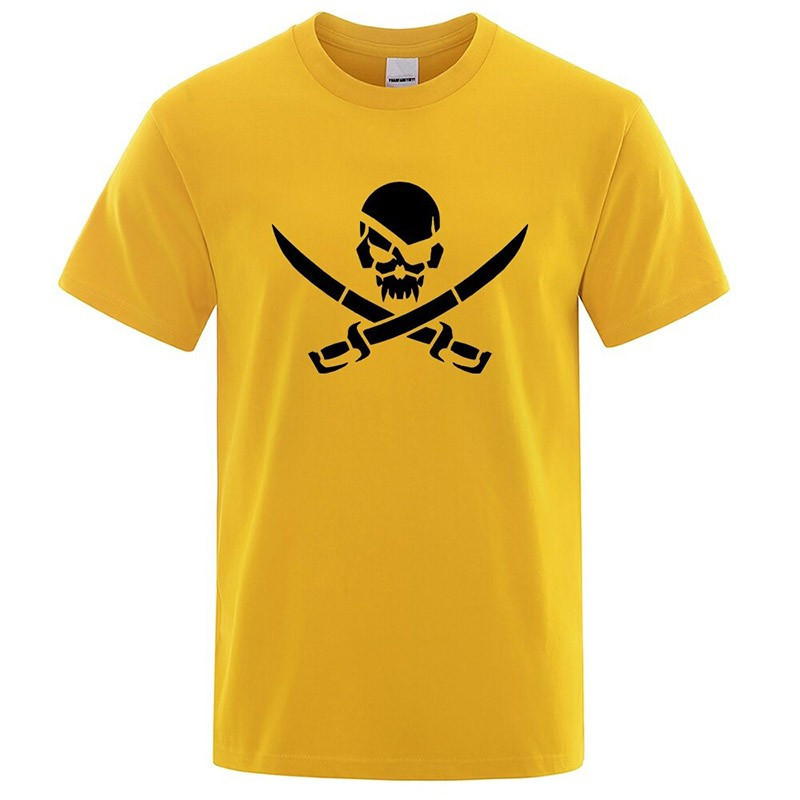 T-shirt de Pirates Logo Jolly rogers à manches courtes et col rond !