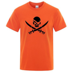 T-shirt de Pirates Logo Jolly rogers à manches courtes et col rond !