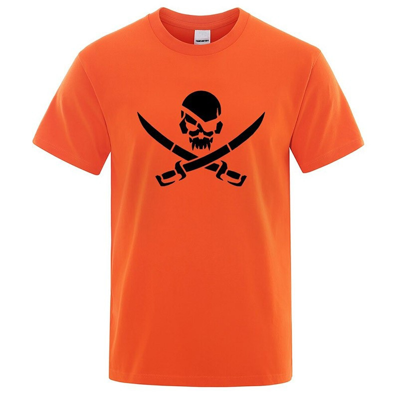 T-shirt de Pirates Logo Jolly rogers à manches courtes et col rond !