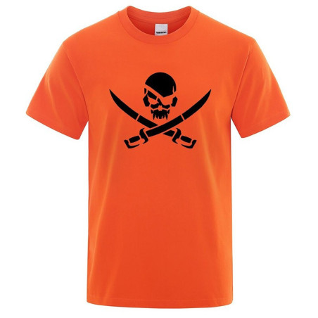 T-shirt de Pirates Logo Jolly rogers à manches courtes et col rond !