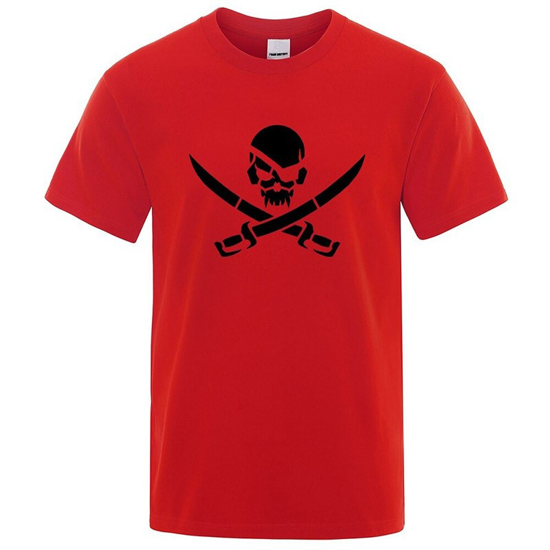 T-shirt de Pirates Logo Jolly rogers à manches courtes et col rond !