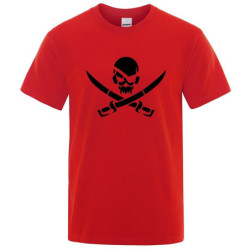T-shirt de Pirates Logo Jolly rogers à manches courtes et col rond !