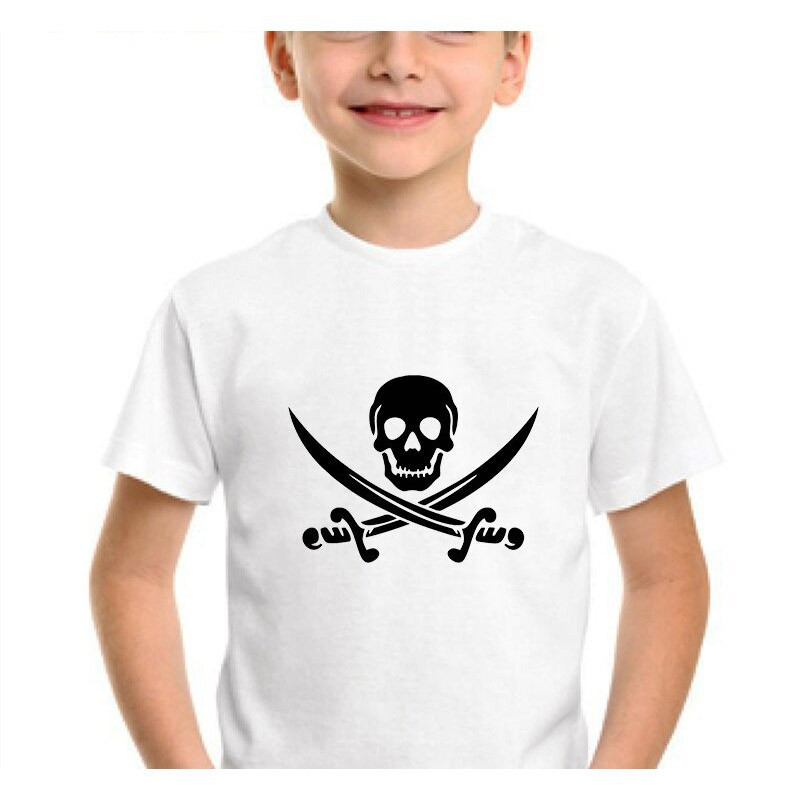 Magnifique T-shirt de Pirates enfant à manches courtes et col rond pour garcon modele 1