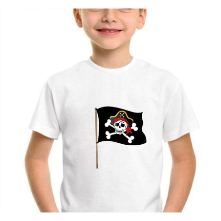 T-shirt de Pirates enfant à manches courtes et col rond pour garcon !