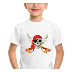 T-shirt de Pirates enfant à manches courtes et col rond pour garcon !