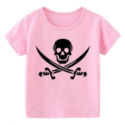 T-shirt de Pirates enfant  à manches courtes et col rond pour fille