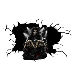 Autocollant Tête de mort  - 4 modèles - 5 tailes disponibles !