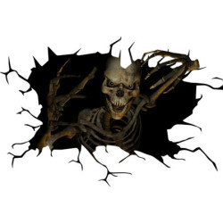 Autocollant Tête de mort  - 4 modèles - 5 tailes disponibles !