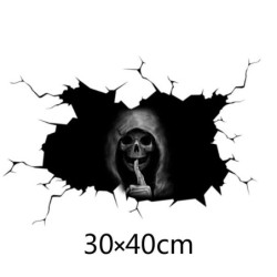 Autocollant Tête de mort os croisés 3D pour roue voiture - 2 tailles !