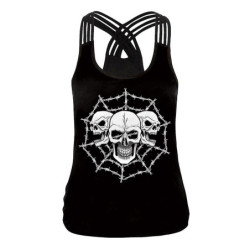 Débardeur tête de mort Santa Muerte Gothique - imprimés au choix !