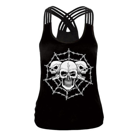 Débardeur tête de mort Santa Muerte Gothique - imprimés au choix !