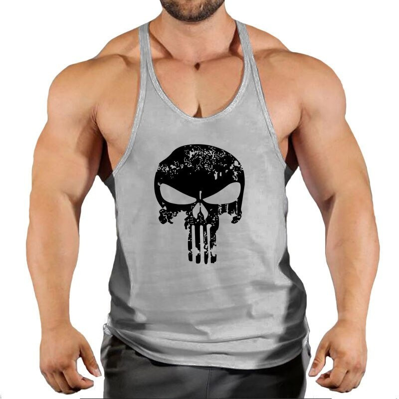 Débardeur tête de mort Bodybuilding pour homme