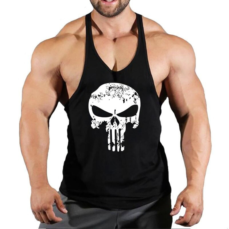 Débardeur tête de mort Bodybuilding pour homme
