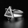 Bague Vintage ouverte motif Pyramide égyptienne Oeil d'Horus vue coté