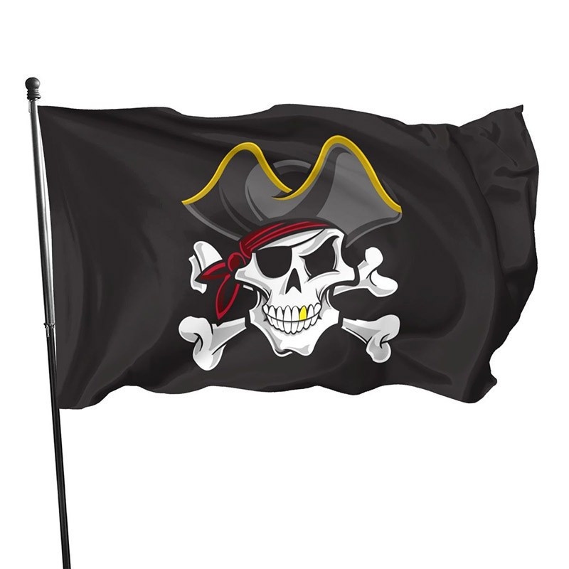 Drapeau de pirate Jolly rogers - 2 tailles