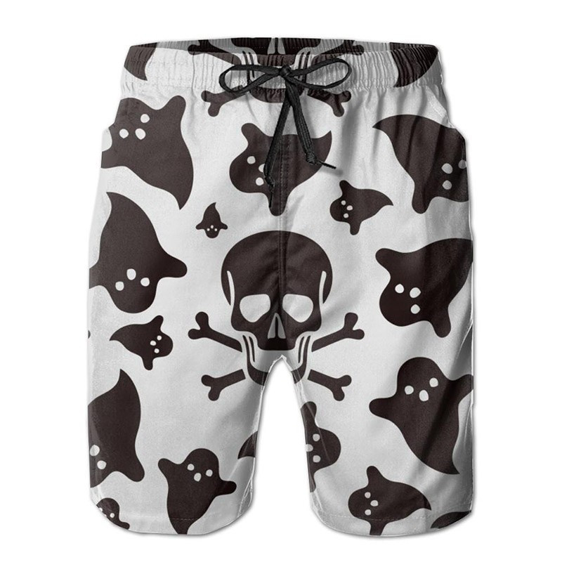 Short de bain  tête de mort Santa Muerte homme - 10modèles au choix !