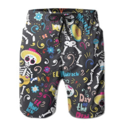 Short de bain  tête de mort Santa Muerte homme - 10modèles au choix !