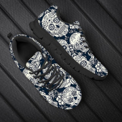 Chaussure tête de mort baskets à lacets Santa Muerte unisexe !