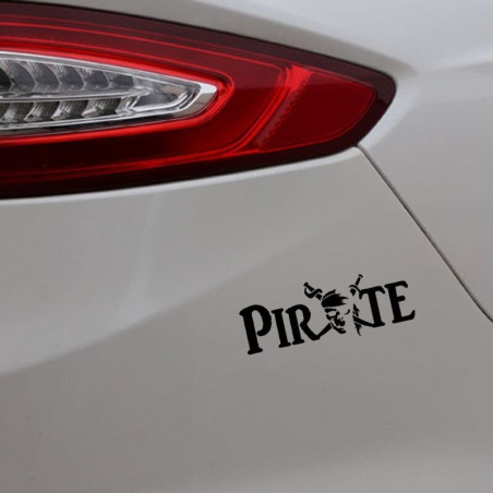 Vue Autocollant Pirate en vinyle - autocollant de voiture 