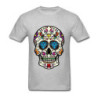 Magnifique T Shirt Tête de Mort Crâne Mexicain