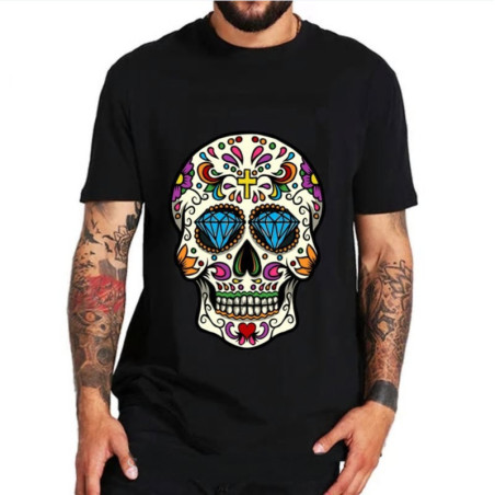 T Shirt Tete de Mort Mexicaine