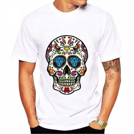 T Shirt Tete de Mort Mexicaine