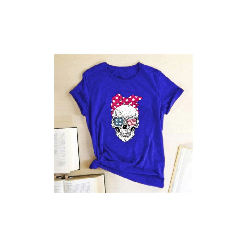 T Shirt Tete de Mort Femme