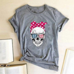 T Shirt Tete de Mort Femme