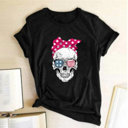 T Shirt Tete de Mort Femme