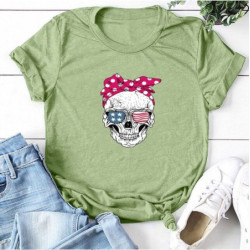 T Shirt Tete de Mort Femme
